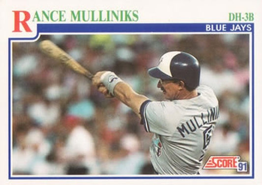#433 Rance Mulliniks - Toronto Blue Jays - 1991 Score Baseball