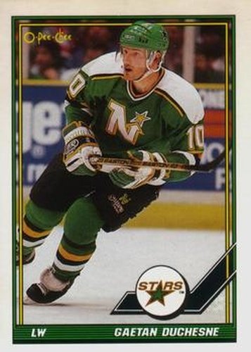 #433 Gaetan Duchesne - Minnesota North Stars - 1991-92 O-Pee-Chee Hockey