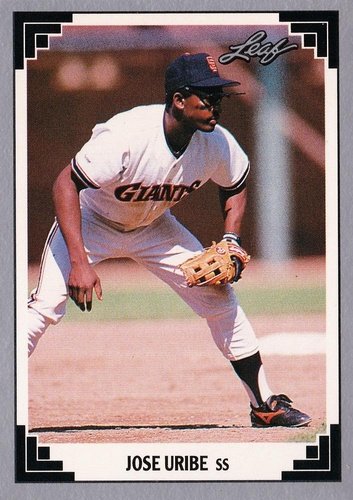 #433 Jose Uribe - San Francisco Giants - 1991 Leaf Baseball