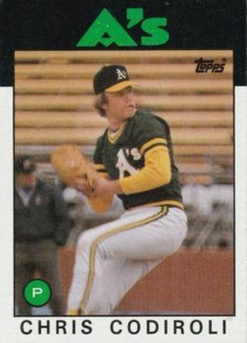 #433 Chris Codiroli - Oakland Athletics - 1986 Topps Baseball