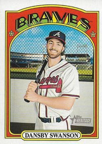 #433 Dansby Swanson - Atlanta Braves - 2021 Topps Heritage Baseball