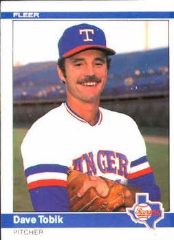 #433 Dave Tobik - Texas Rangers - 1984 Fleer Baseball