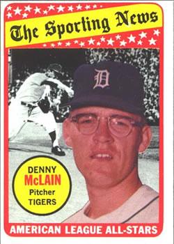 #433 Denny McLain - Detroit Tigers - 1969 Topps Baseball