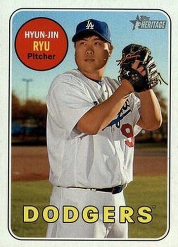 #433 Hyun-Jin Ryu - Los Angeles Dodgers - 2018 Topps Heritage Baseball