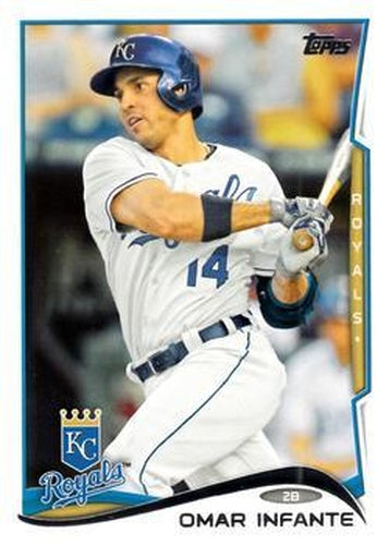 #433 Omar Infante - Kansas City Royals - 2014 Topps Baseball