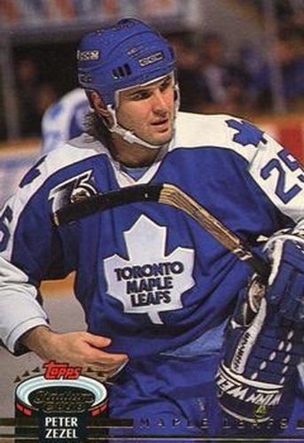 #433 Peter Zezel - Toronto Maple Leafs - 1992-93 Stadium Club Hockey