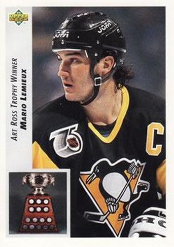 #433 Mario Lemieux - Pittsburgh Penguins - 1992-93 Upper Deck Hockey