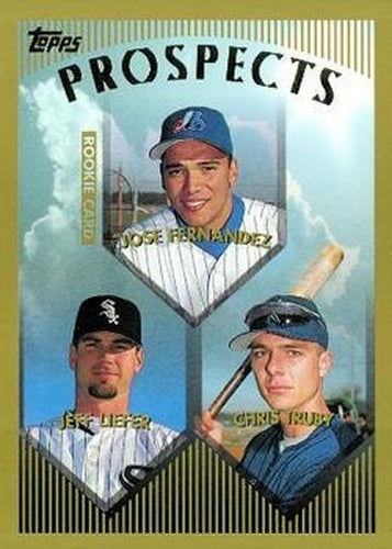 #434 Jose Fernandez / Jeff Liefer / Chris Truby - Montreal Expos / Chicago White Sox / Houston Astros - 1999 Topps Baseball