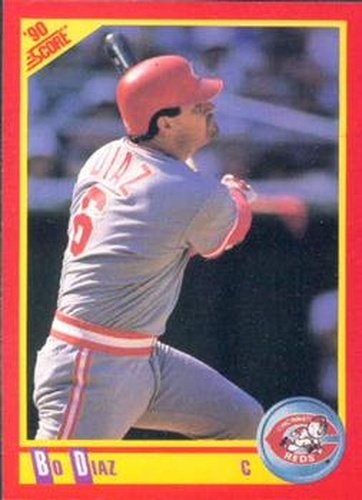 #434 Bo Diaz - Cincinnati Reds - 1990 Score Baseball