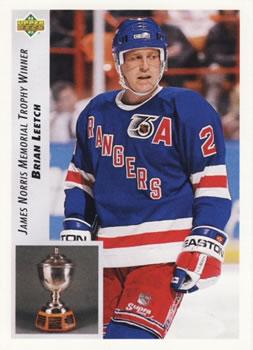 #434 Brian Leetch - New York Rangers - 1992-93 Upper Deck Hockey