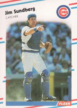 #434 Jim Sundberg - Chicago Cubs - 1988 Fleer Baseball