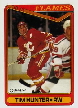 #434 Tim Hunter - Calgary Flames - 1990-91 O-Pee-Chee Hockey