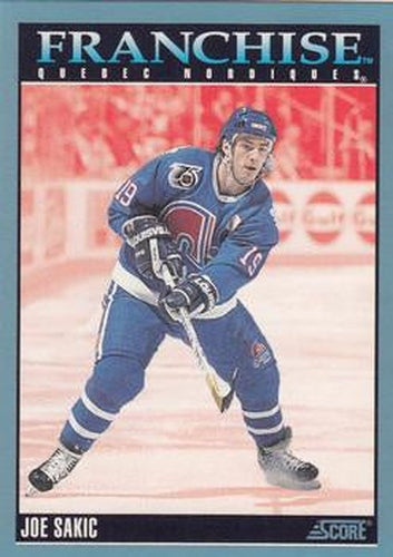 #434 Joe Sakic - Quebec Nordiques - 1992-93 Score Canadian Hockey