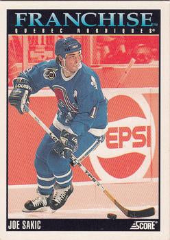 #434 Joe Sakic - Quebec Nordiques - 1992-93 Score USA Hockey