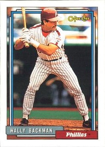 #434 Wally Backman - Philadelphia Phillies - 1992 O-Pee-Chee Baseball