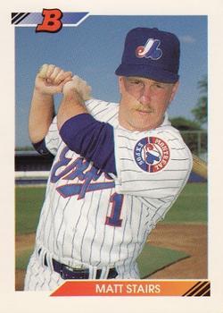 #434 Matt Stairs - Montreal Expos - 1992 Bowman Baseball