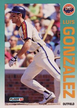 #434 Luis Gonzalez - Houston Astros - 1992 Fleer Baseball