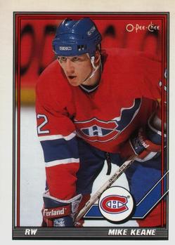 #434 Mike Keane - Montreal Canadiens - 1991-92 O-Pee-Chee Hockey