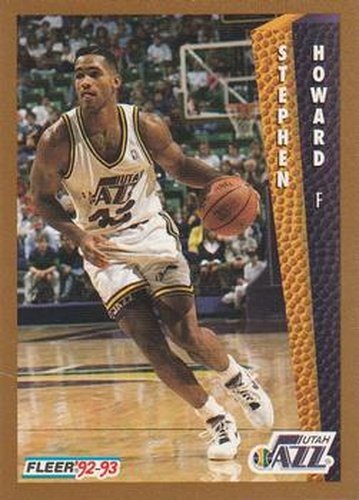 #434 Stephen Howard - Utah Jazz - 1992-93 Fleer Basketball