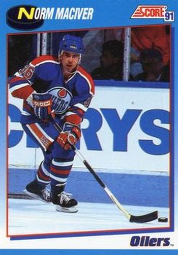 #434 Norm Maciver - Edmonton Oilers - 1991-92 Score Canadian Bilingual Hockey