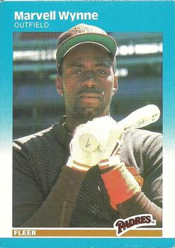 #435 Marvell Wynne - San Diego Padres - 1987 Fleer Baseball