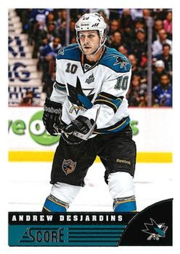 #435 Andrew Desjardins - San Jose Sharks - 2013-14 Score Hockey