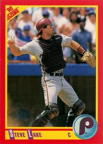 #435 Steve Lake - Philadelphia Phillies - 1990 Score Baseball