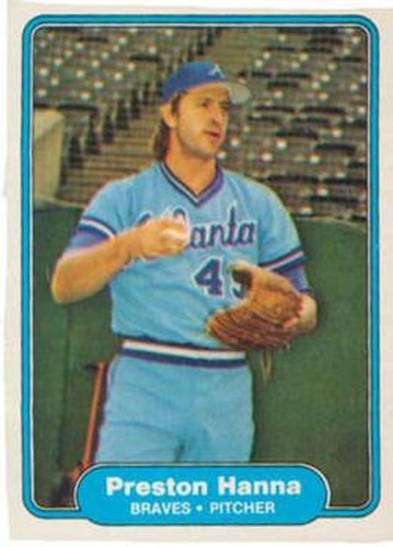 #435 Preston Hanna - Atlanta Braves - 1982 Fleer Baseball