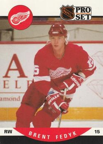 #435 Brent Fedyk - Detroit Red Wings - 1990-91 Pro Set Hockey
