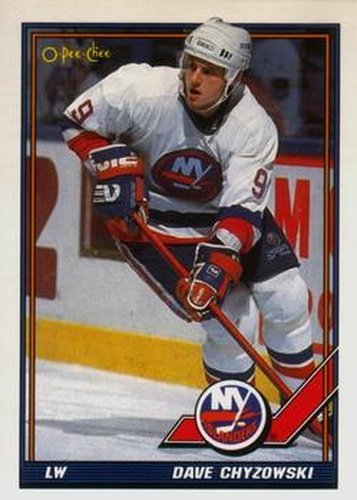 #435 Dave Chyzowski - New York Islanders - 1991-92 O-Pee-Chee Hockey