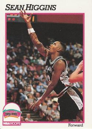 #435 Sean Higgins - San Antonio Spurs - 1991-92 Hoops Basketball