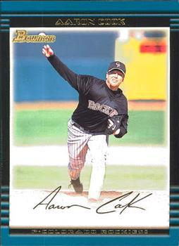 #435 Aaron Cook - Colorado Rockies - 2002 Bowman Baseball