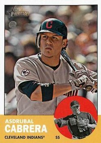 #435 Asdrubal Cabrera - Cleveland Indians - 2012 Topps Heritage Baseball