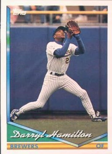 #435 Darryl Hamilton - Milwaukee Brewers - 1994 Topps Baseball