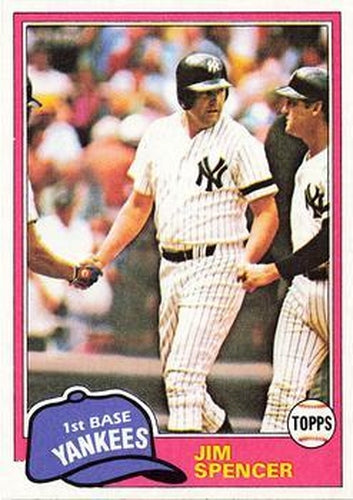 #435 Jim Spencer - New York Yankees - 1981 Topps Baseball