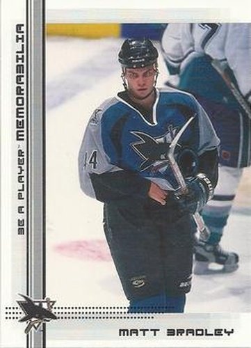 #435 Matt Bradley - San Jose Sharks - 2000-01 Be a Player Memorabilia Hockey