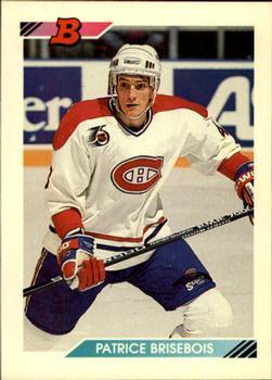 #435 Patrice Brisebois - Montreal Canadiens - 1992-93 Bowman Hockey