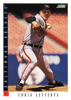 #435 Craig Lefferts - Baltimore Orioles - 1993 Score Baseball