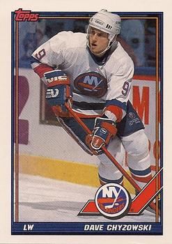 #435 Dave Chyzowski - New York Islanders - 1991-92 Topps Hockey