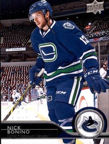 #435 Nick Bonino - Vancouver Canucks - 2014-15 Upper Deck Hockey