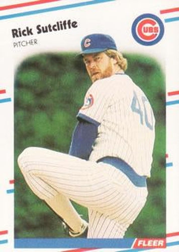 #435 Rick Sutcliffe - Chicago Cubs - 1988 Fleer Baseball