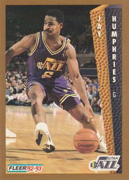 #435 Jay Humphries - Utah Jazz - 1992-93 Fleer Basketball