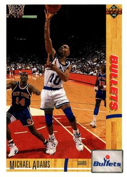 #435 Michael Adams - Washington Bullets - 1991-92 Upper Deck Basketball