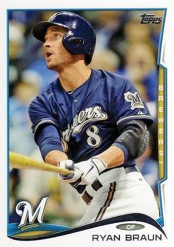 #435a Ryan Braun - Milwaukee Brewers - 2014 Topps Baseball