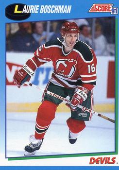 #436 Laurie Boschman - New Jersey Devils - 1991-92 Score Canadian Hockey