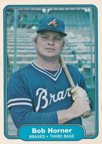 #436 Bob Horner - Atlanta Braves - 1982 Fleer Baseball