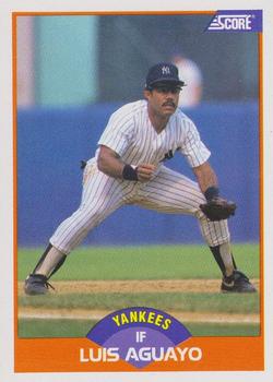 #436 Luis Aguayo - New York Yankees - 1989 Score Baseball