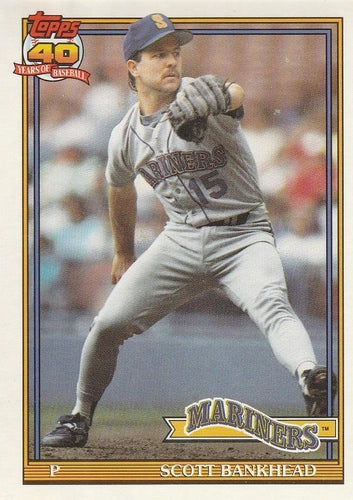 #436 Scott Bankhead - Seattle Mariners - 1991 O-Pee-Chee Baseball