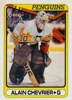 #436 Alain Chevrier - Pittsburgh Penguins - 1990-91 O-Pee-Chee Hockey
