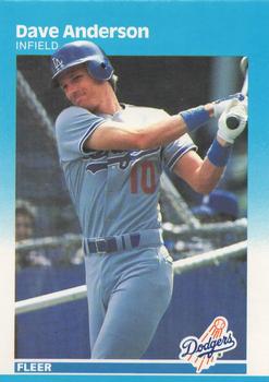 #436 Dave Anderson - Los Angeles Dodgers - 1987 Fleer Baseball